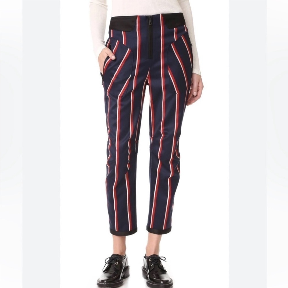 Rag & Bone NWT Savoy Pant Navy Stripe Multi New Streetwear Casual Women’s 6 Rare